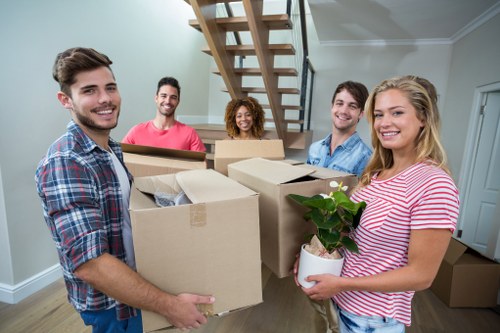 Careful wrapping and boxing of household items during a Bickley move