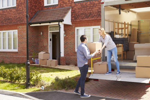 Family home moving boxes prepared for relocation in Bickley