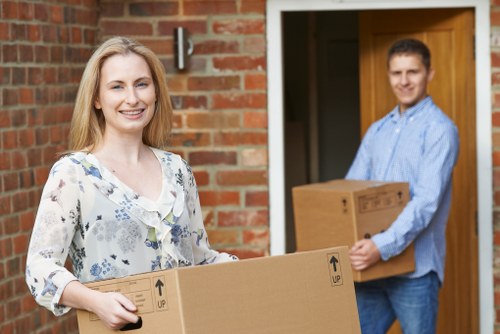 Furniture and boxes prepared for a house move in Bickley