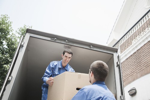 Packed boxes and wrapped household items ready for house removals